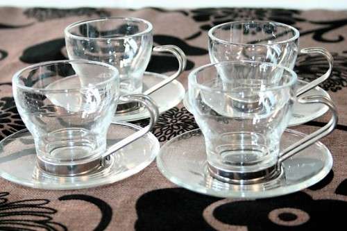 Four stunning original Italian made Vitrosax demitasse/ espresso coffee cups in great condition