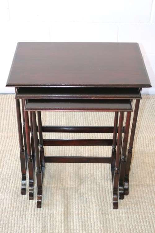 A fantastic set of teak stacking/ nesting tables, stunning in any living area in the home!