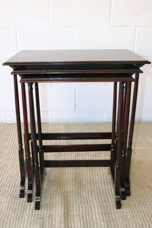 A fantastic set of teak stacking/ nesting tables, stunning in any living area in the home!