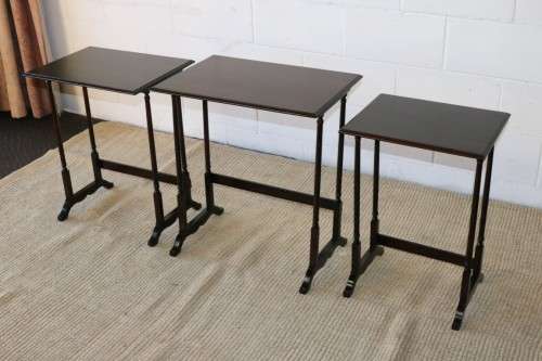 A fantastic set of teak stacking/ nesting tables, stunning in any living area in the home!
