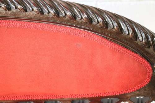 A fantastic antique Edwardian "duet parlour settee" couch w magnificent carved detailing - stunning!