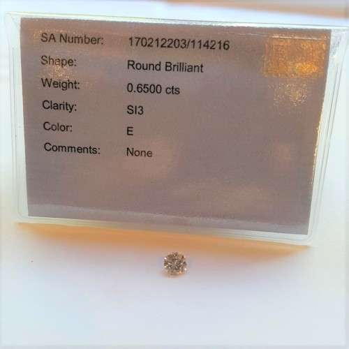 **Less 50%** Discounted - A superb 0.65ct Round Brilliant cut diamond w/ the EGL South Africa report