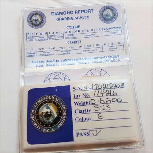 **Less 50%** Discounted - A superb 0.65ct Round Brilliant cut diamond w/ the EGL South Africa report