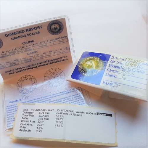 **Less 50%** Discounted - A superb 0.65ct Round Brilliant cut diamond w/ the EGL South Africa report