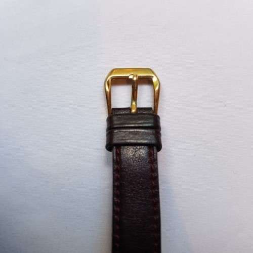 An awesome vintage "Bulova Accutron" ladies gold plated wrist watch with a leather strap