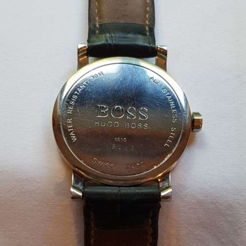A stunning classic Hugo Boss model 1610 gents stainless steel wrist watch with a leather strap bobshop .za