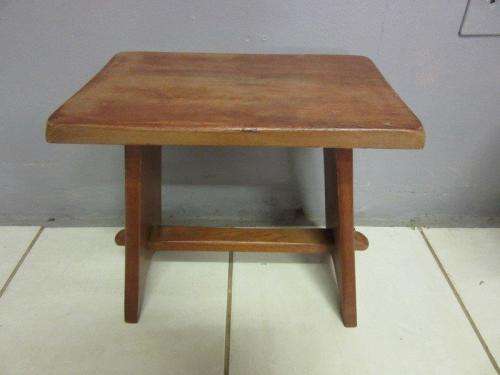 Two gorgeous vintage solid Oak occasional side tables/ stools - great next to a sofa - price/ table