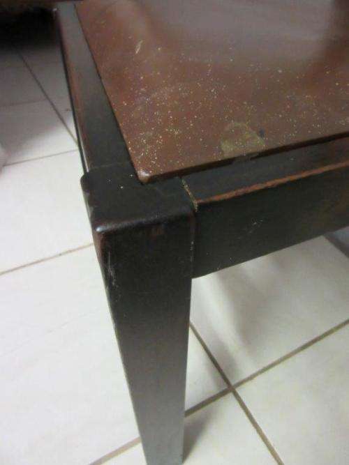 Two stunning solid Teak ladder back dining chairs, great occasional chairs - bid/chair - RS17Sale