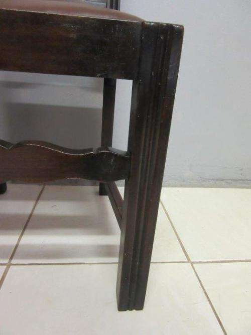 Two stunning solid Teak ladder back dining chairs, great occasional chairs - bid/chair - RS17Sale