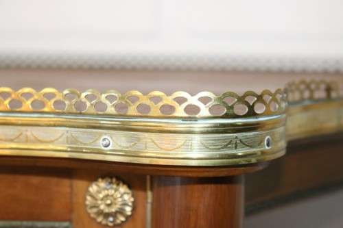 Superb vintage French "Vernis Martin" Louis XV-style show case w/ amazing marquetry inlay detailing
