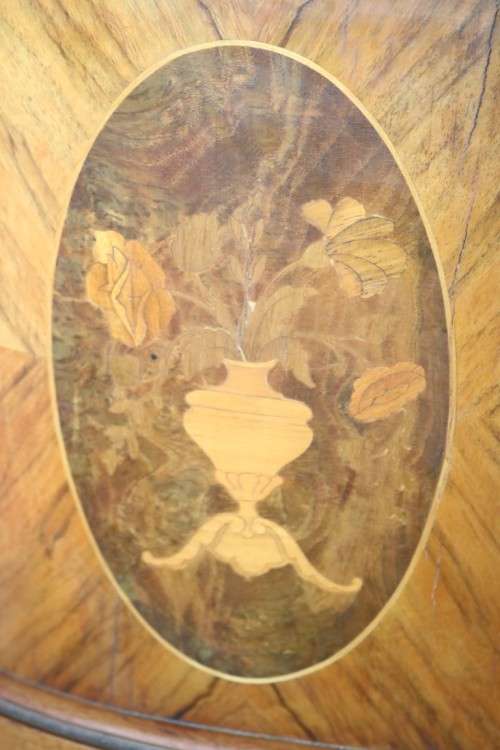 Superb vintage French "Vernis Martin" Louis XV-style show case w/ amazing marquetry inlay detailing