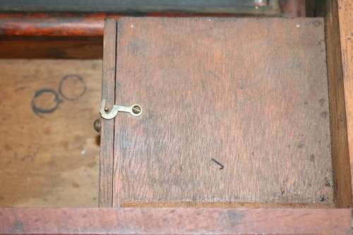 An awesome antique (c1930) "Ellams Duplicators" mimeograph in a cabinet with the original roller