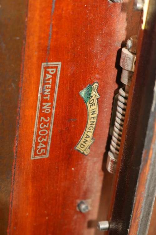 An awesome antique (c1930) "Ellams Duplicators" mimeograph in a cabinet with the original roller