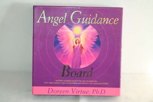 A boxed "Angel Guidance Board" by Doreen Virtue including folding board,crystal dice and booklet