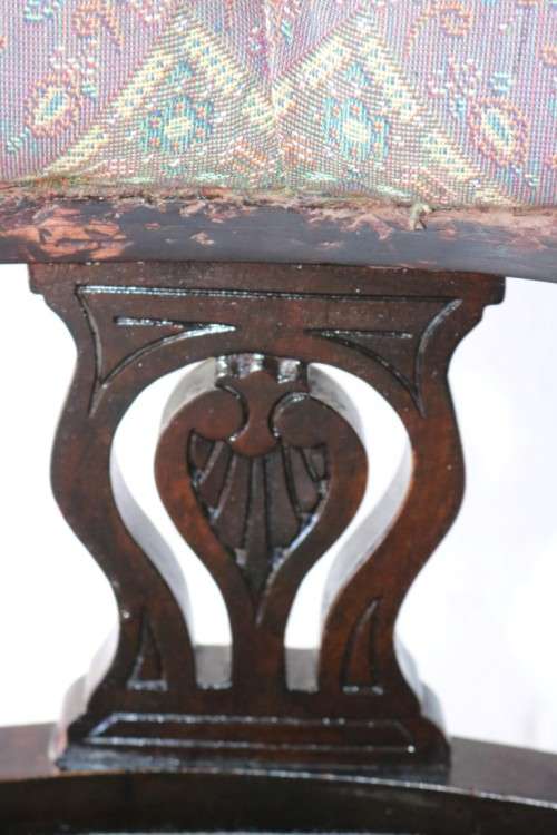 A superb antique Edwardian upholstered library armchair on its original castors - amazing!