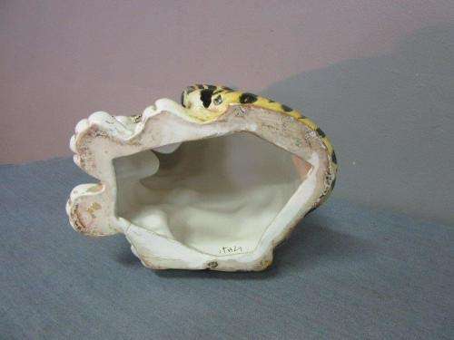 A lovely large Italian vintage (c.1970) ornamental ceramic display figurine of a growling tiger