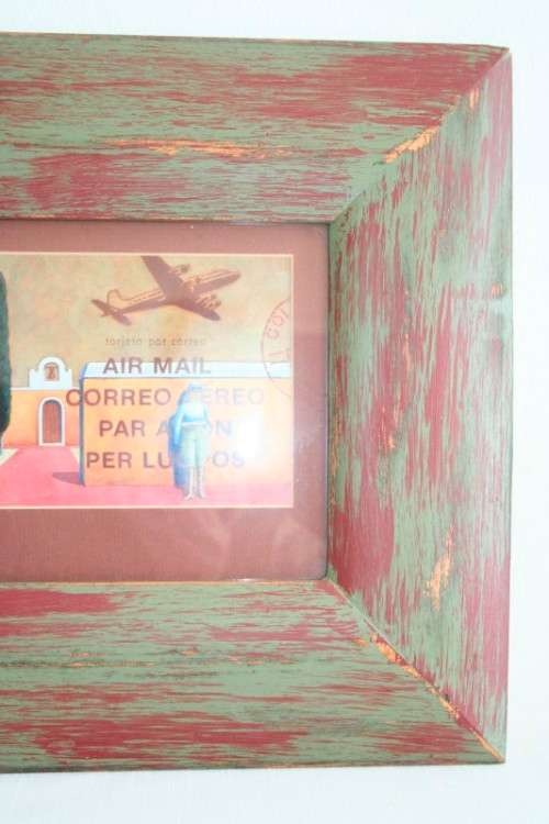 Gorgeous & unusual Postal - Per Airmail envelope & stamp framed print in lovely condition - RS17Sale