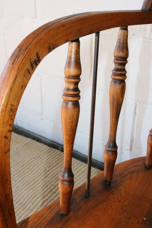 Superb antique English oak swivel "Firehouse" captains chair in very good condition - stunning!