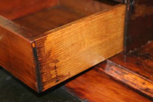 A spectacular 19th Century antique Oak drop-leaf, fall-top "plantation desk" with turned legs - WOW!