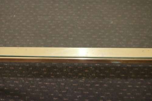 A stunning size brass and glass top coffee table - stunning in a retro lounge or entrance - RS17Sale