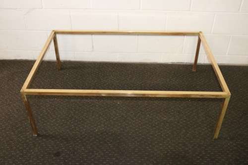 A stunning size brass and glass top coffee table - stunning in a retro lounge or entrance - RS17Sale