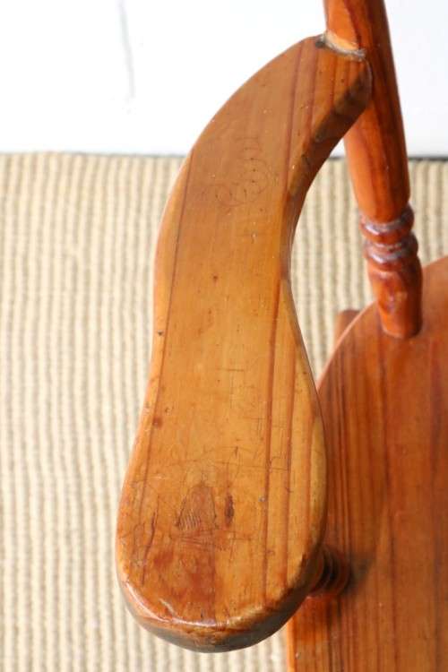 A lovely sturdy wooden rocking chair - gorgeous in a baby room or on a patio - RS17Sale