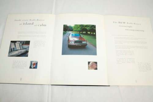 An amazing 1995 Rolls Royce Marques brochure with "Teaser" cards and a comprehensive spec card
