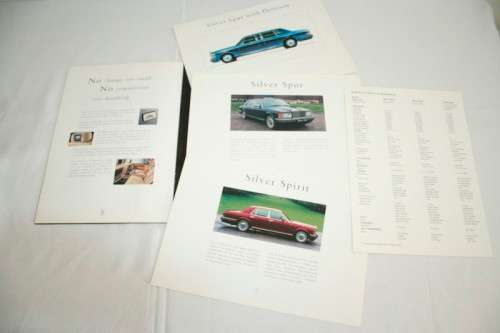 An amazing 1995 Rolls Royce Marques brochure with "Teaser" cards and a comprehensive spec card