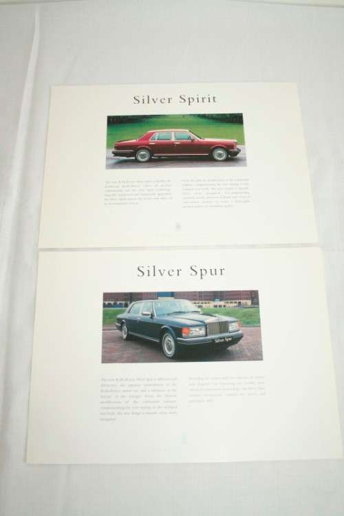 An amazing 1995 Rolls Royce Marques brochure with "Teaser" cards and a comprehensive spec card