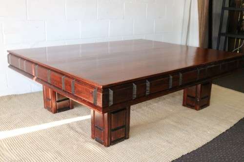 An extraordinary LARGE and striking centre coffee table with carved sides and legs - stunning!