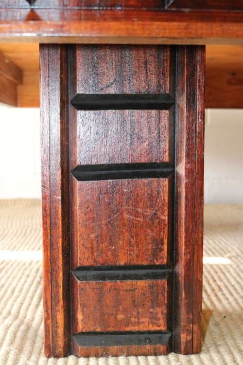 An extraordinary LARGE and striking centre coffee table with carved sides and legs - stunning!