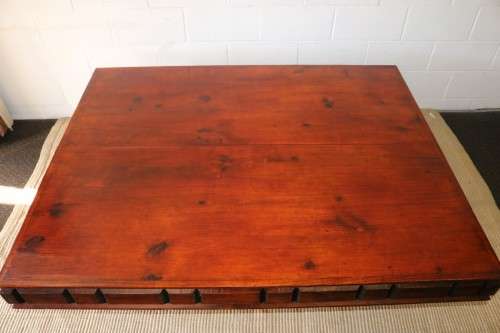 An extraordinary LARGE and striking centre coffee table with carved sides and legs - stunning!
