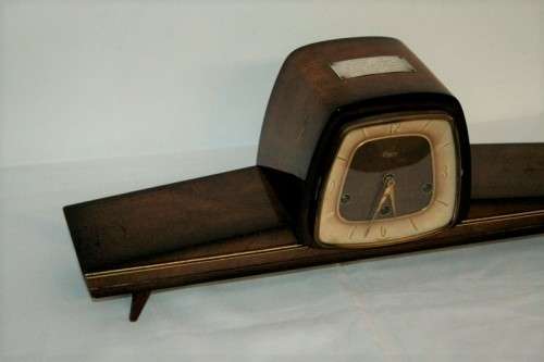 An incredibly vintage German "Urgos" Westminster chime mantle clock w/ balance wheel movement RS17CL