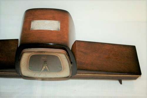 An incredibly vintage German "Urgos" Westminster chime mantle clock w/ balance wheel movement RS17CL