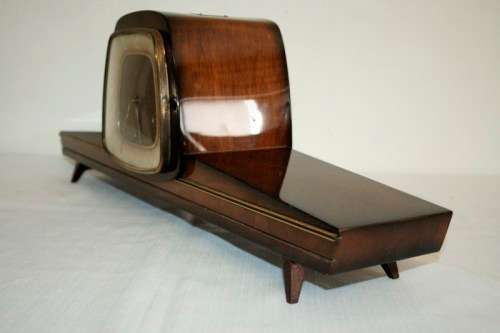 An incredibly vintage German "Urgos" Westminster chime mantle clock w/ balance wheel movement RS17CL