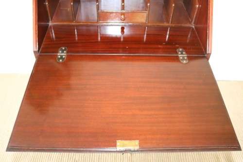A remarkable vintage Mahogany "Regency" Queen Anne fall-top writing bureau with a large drawer