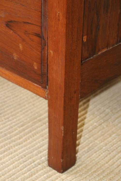 An extraordinary LARGE vintage five-drawer Teak chest of drawers with ornate handles - amazing!