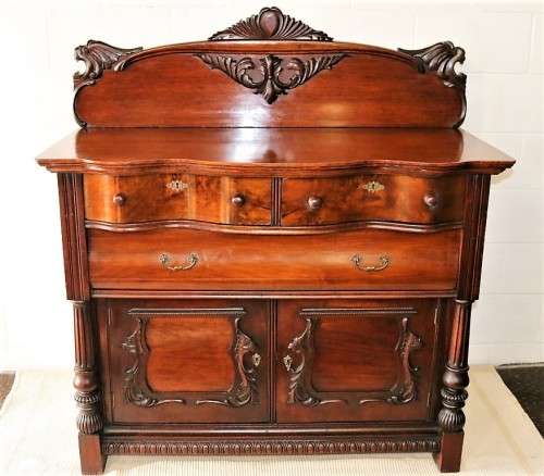 A magnificent hand carved Victorian, early Art Nouveau (c1890) antique Rosewood chiffonier - WOW!!