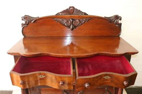 A magnificent hand carved Victorian, early Art Nouveau (c1890) antique Rosewood chiffonier - WOW!!