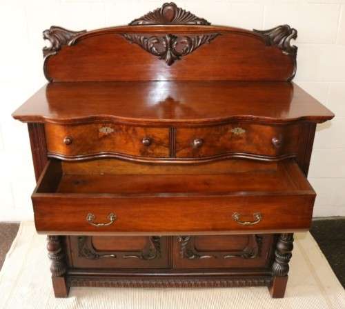 A magnificent hand carved Victorian, early Art Nouveau (c1890) antique Rosewood chiffonier - WOW!!