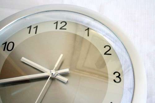 A stunning modern styled quartz clock in a brushed steel & polished steel combination look - RS17CL