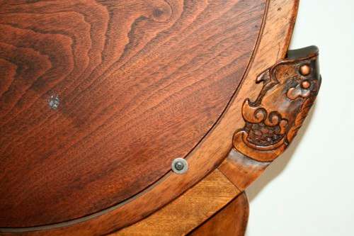 A spectacular XL antique oriental hand-carved Elm-wood "Chinoiserie" dressing table mirror - RS17M