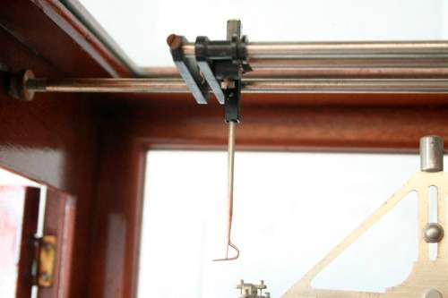 An exceptionally rare antique "Apothecary" scale in its original glass and Mahogany wood case