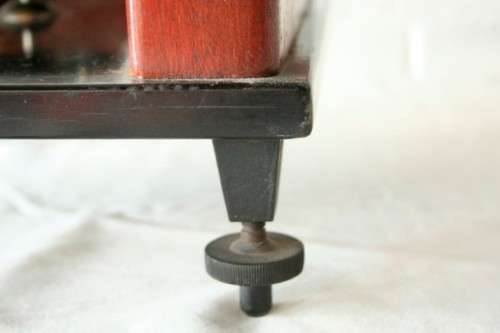 An exceptionally rare antique "Apothecary" scale in its original glass and Mahogany wood case