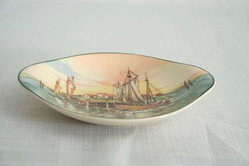 A gorgeous vintage (1954) Royal Doulton "Home Waters" (D6434) plate by Royal Doulton artist WE Grace