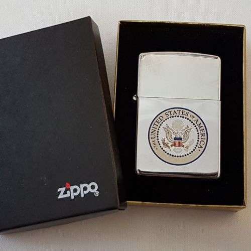 An awesome c1990's Zippo limited edition "The United States of America" chrome lighter