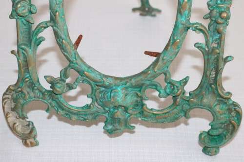 A wonderful Victorian solid brass free standing photo frame with incredible patina - stunning!!!