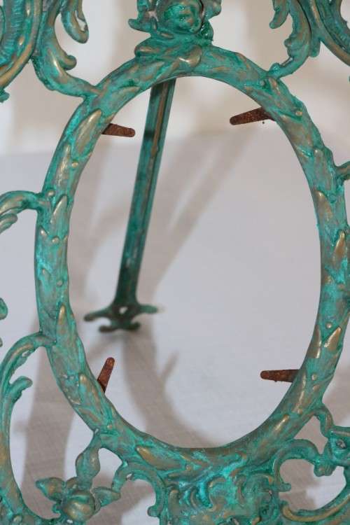 A wonderful Victorian solid brass free standing photo frame with incredible patina - stunning!!!