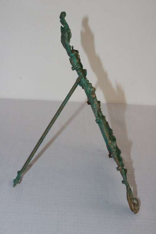 A wonderful Victorian solid brass free standing photo frame with incredible patina - stunning!!!