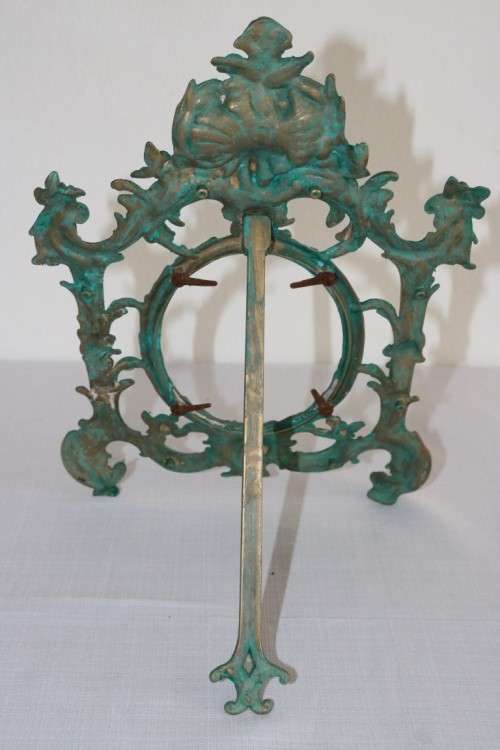 A wonderful Victorian solid brass free standing photo frame with incredible patina - stunning!!!